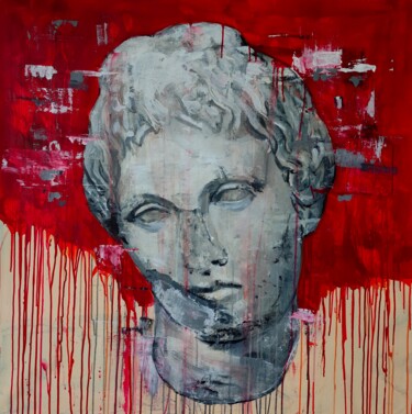 Peinture intitulée "Antique head" par Zahar Kondratyuk, Œuvre d'art originale, Acrylique