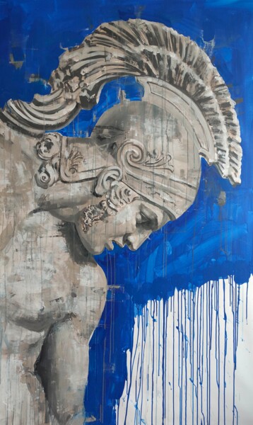 「Ancient warrior」というタイトルの絵画 Zahar Kondratyukによって, オリジナルのアートワーク, アクリル