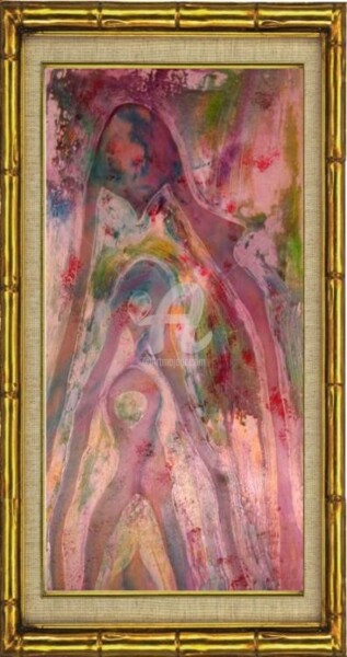 Peinture intitulée "La mère" par Zahia, Œuvre d'art originale