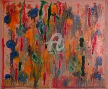 Peinture intitulée "Un mone d'esprit" par Zahia, Œuvre d'art originale