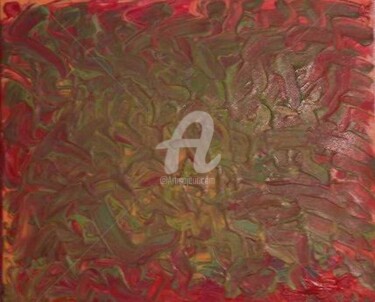 Peinture intitulée "Buisson ardent" par Zahia, Œuvre d'art originale