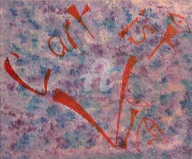 Peinture intitulée "Flocons du paradis" par Zahia, Œuvre d'art originale
