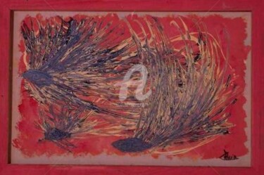 Peinture intitulée "L'envole" par Zahia, Œuvre d'art originale