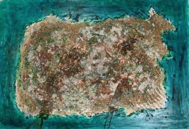 Peinture intitulée "Mon Ile" par Zahia, Œuvre d'art originale