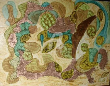 Peinture intitulée "Mére épicée" par Zahia, Œuvre d'art originale