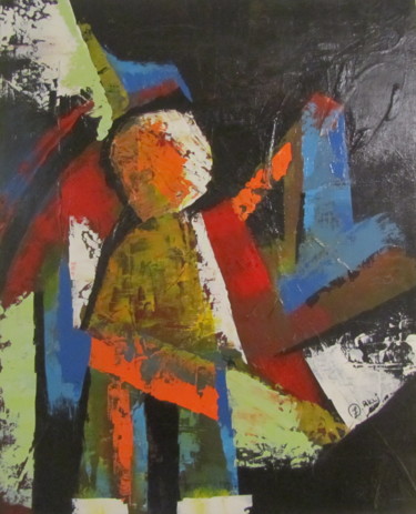 Peinture intitulée "l'écolier" par Z.Akli, Œuvre d'art originale