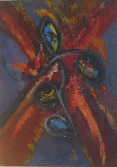 Painting titled "regard musicale" by Z.Akli, Original Artwork, Acrylic