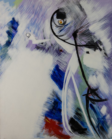 Painting titled "I see you" by Zahra Salamat, Original Artwork, Acrylic