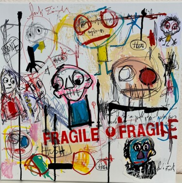 Peinture intitulée "FRAGILE" par Larbi Zaidi, Œuvre d'art originale, Acrylique