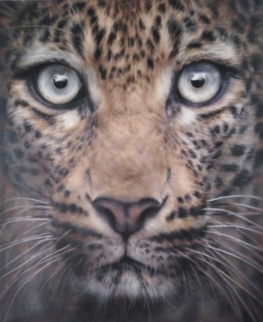Peinture intitulée "Leopard" par Oksana Zaichuk, Œuvre d'art originale, Huile