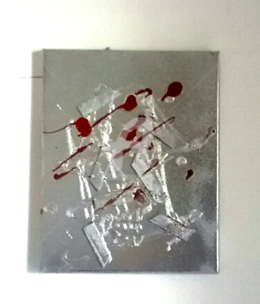 Painting titled "red drops" by Zai Boris, Original Artwork, Acrylic