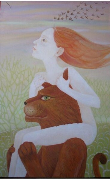 Картина под названием "Подношение весны" - Зайцева Ирина Евгеньевна, Подлинное произведение искусства