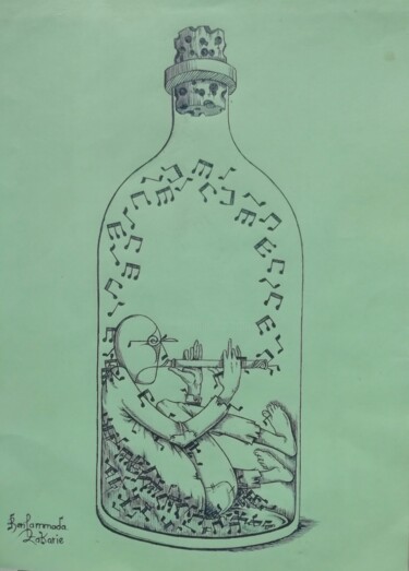 Desenho intitulada "solo" por Zakarie Benhammada, Obras de arte originais, Canetac de aerossol