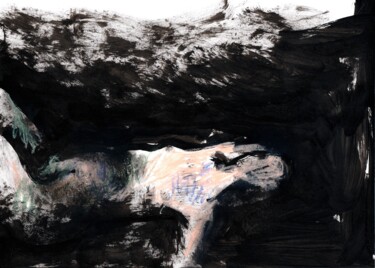 Рисунок под названием "Whispers of Midnight" - Zakhar Shevchuk, Подлинное произведение искусства, Чернила