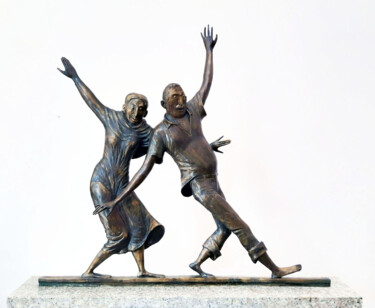 Sculptuur getiteld "We do not grow old" door Zakir, Origineel Kunstwerk, Bronzen