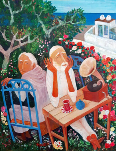 Painting titled "Nostalgia" by Zakir, Original Artwork, Oil