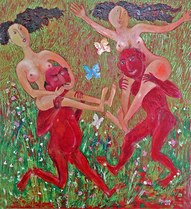 Pittura intitolato "..Springtime" da Zakir, Opera d'arte originale, Olio