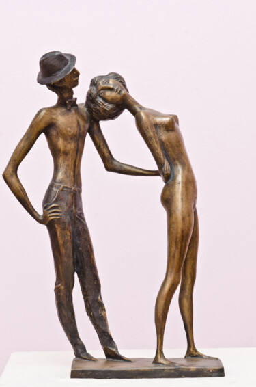 Skulptur mit dem Titel "Retro" von Zakir, Original-Kunstwerk, Bronze