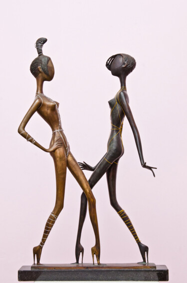 雕塑 标题为“BLACK AND WHITE BEA…” 由Zakir, 原创艺术品, 青铜