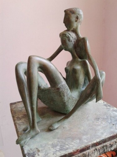 Scultura intitolato ".LOVER." da Zakir, Opera d'arte originale, Bronzo