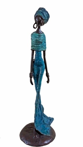 Escultura titulada "Mannequin bleu" por Zako, Obra de arte original, Metales