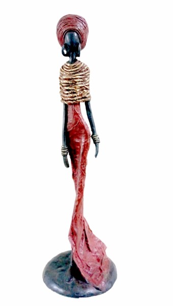 Escultura titulada "Mannequin rouge" por Zako, Obra de arte original, Metales