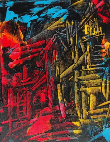 Malerei mit dem Titel "Ukraina" von Antonio Zamariola, Original-Kunstwerk, Acryl