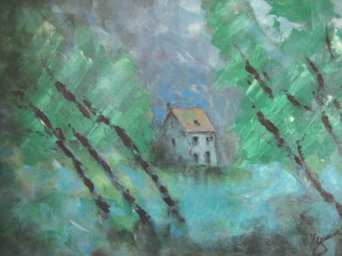 Schilderij getiteld "Maison au bord de l…" door Antonio Zamariola, Origineel Kunstwerk, Acryl