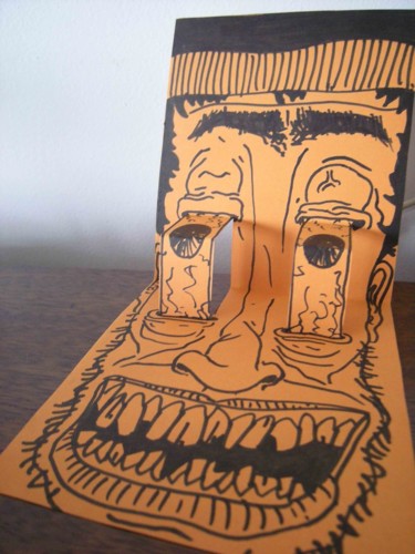 Artisanat intitulée "Séance papier-Réint…" par Zampo, Œuvre d'art originale