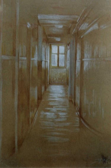 Malerei mit dem Titel "Couloir - Paris" von Zampo, Original-Kunstwerk