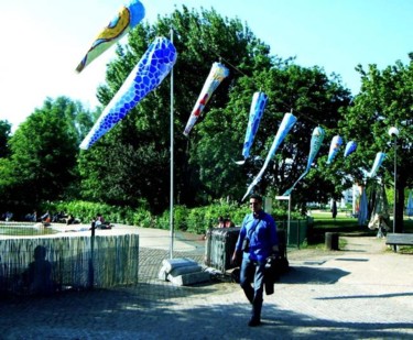 Installation intitulée "Signalétique Parc A…" par Zampo, Œuvre d'art originale