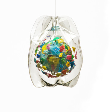 Escultura intitulada "Continents plastique" por Zampo, Obras de arte originais