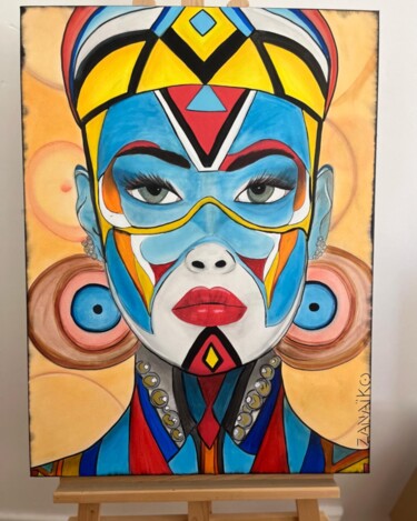 Peinture intitulée "WAKANDA COLOR" par Zanaïko, Œuvre d'art originale, Acrylique