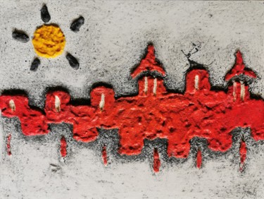 Rouge 1 Peinture intitulée "Rouge 1" par Zanda, Œuvre d'art originale, Encre