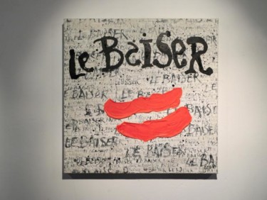 Painting titled "Le baiser" by Zanda, Original Artwork