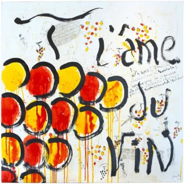 Peinture intitulée "L_ame_du_vin.jpg" par Zanda, Œuvre d'art originale, Huile