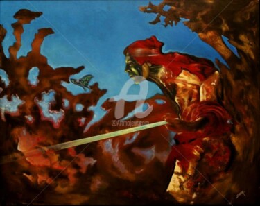 Pintura intitulada "O caçador de sonhos" por Zandre, Obras de arte originais