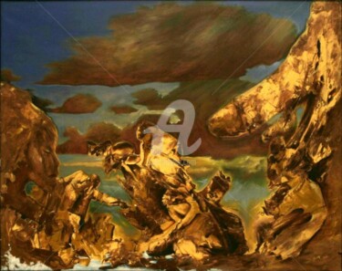 Pintura intitulada "o cabo das tormentas" por Zandre, Obras de arte originais