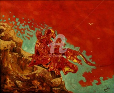 Pintura intitulada "Caçador de sonhos 2" por Zandre, Obras de arte originais