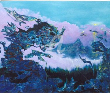 Pintura intitulada "O ninho" por Zandre, Obras de arte originais