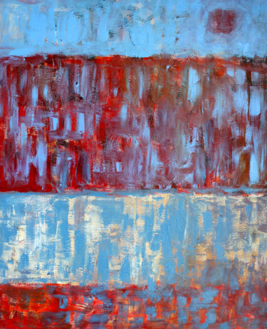 Composition 6105 Painting titled "Composition 6105" by Engelina Zandstra, Original Art, Acrylic Mounted on Stretcher frame