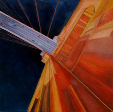 Painting titled "Chute libre" by Andree Burniaux, Original Artwork, Oil