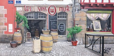 Painting titled "Les Vins" by Georges Zannol, Original Artwork, Oil