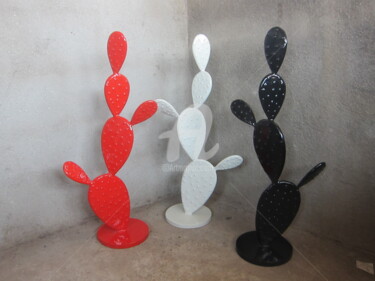 Sculpture intitulée "Cactus  Art Metal" par Zanzih, Œuvre d'art originale, Métaux