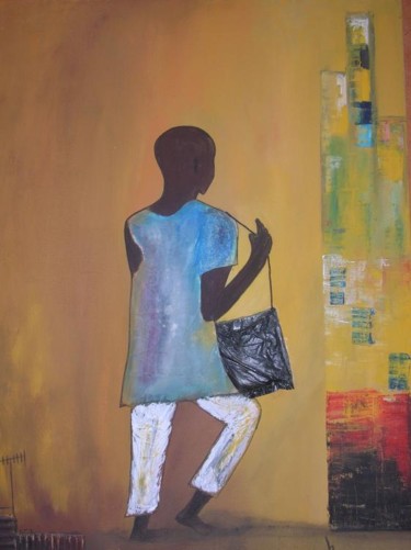 Painting titled "le jeune talibé" by Zaph, Original Artwork