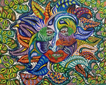 Pintura intitulada "Amazonia I / "Amazo…" por Zaplaflora, Obras de arte originais, Acrílico