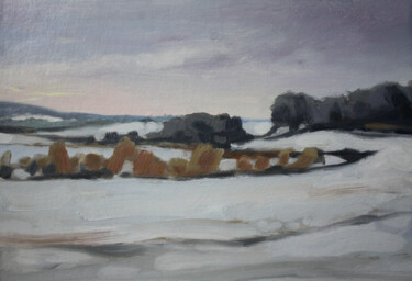 Картина под названием "Winter landscape, K…" - Zapta, Подлинное произведение искусства, Масло