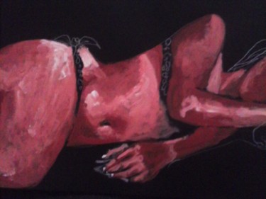 Painting titled "La sièste" by Ruddy Zara, Original Artwork, Acrylic