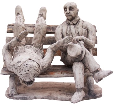 Sculpture titled "Conversation" by Artur Zarczynski, Original Artwork, Ceramics