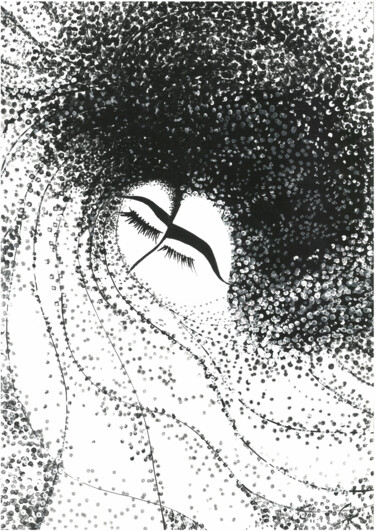 Disegno intitolato ""Twin flames"" da Zaria Raj, Opera d'arte originale, Gouache